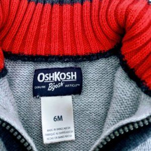 Oshkosh B'gosh 6m infant zipper sweater 100% cotton
